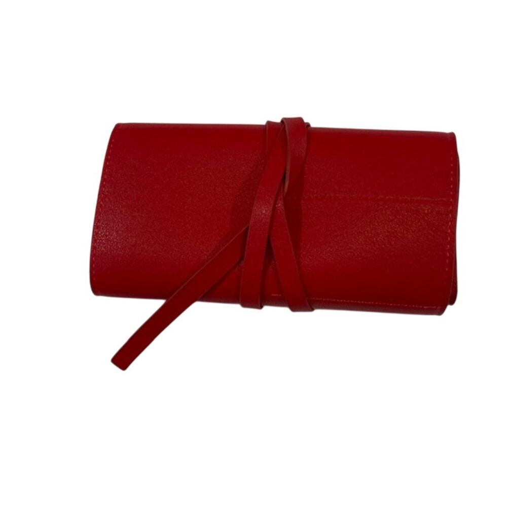 Potterybarn, Women's Red Vegan Leather Travel Case NWOTS